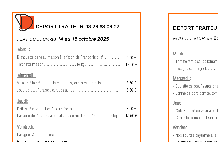 Preview Menu