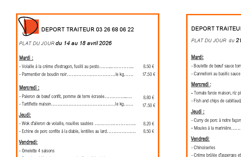 Preview Menu